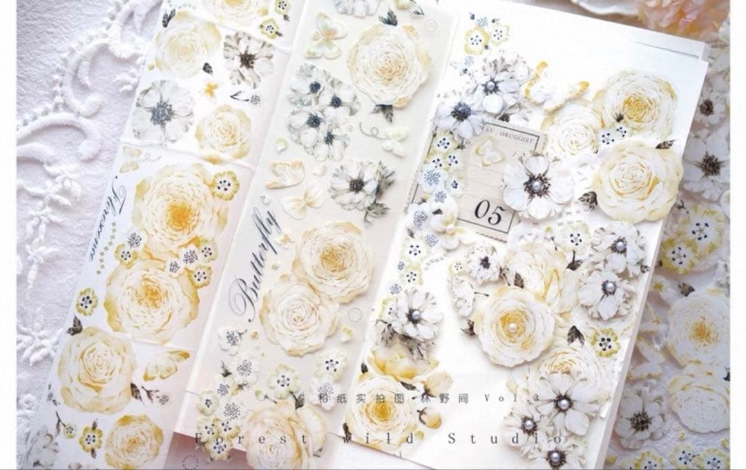 ⭐️SALE⭐️ 林野间《橙玫瑰》海外マスキングテープ　マステ 【2460】