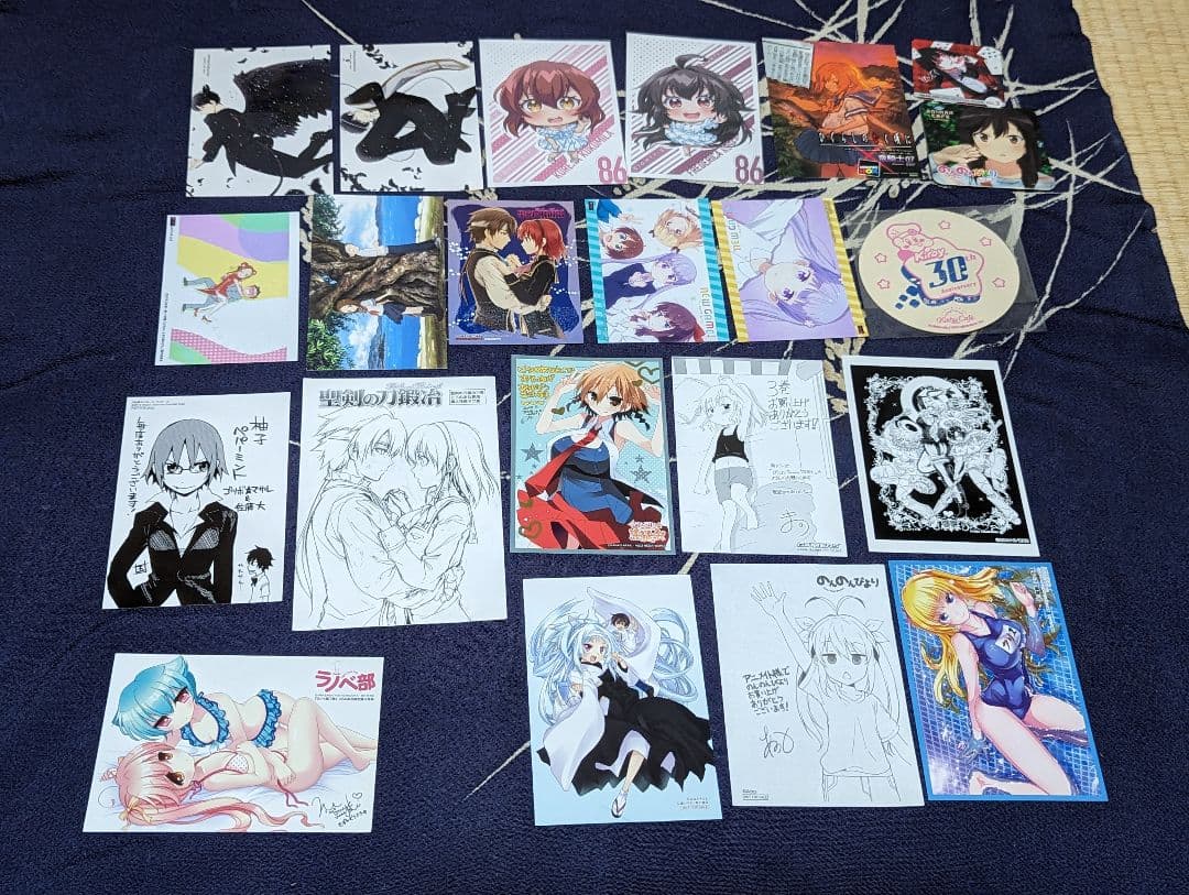 特典　ペーパー　イラストカード　類　約100点セット