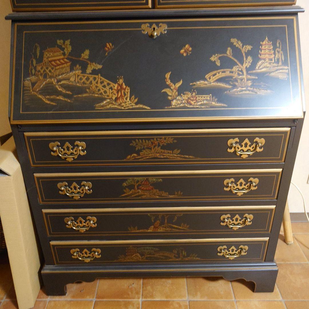 引取り限定アンティーク調 キャビネット　ライティングデスク　jasper