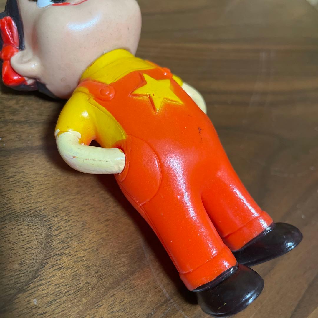 昭和40年頃 大きな 星ペコ 12.5cm 不二家 ペコちゃん 人形　ソフビ