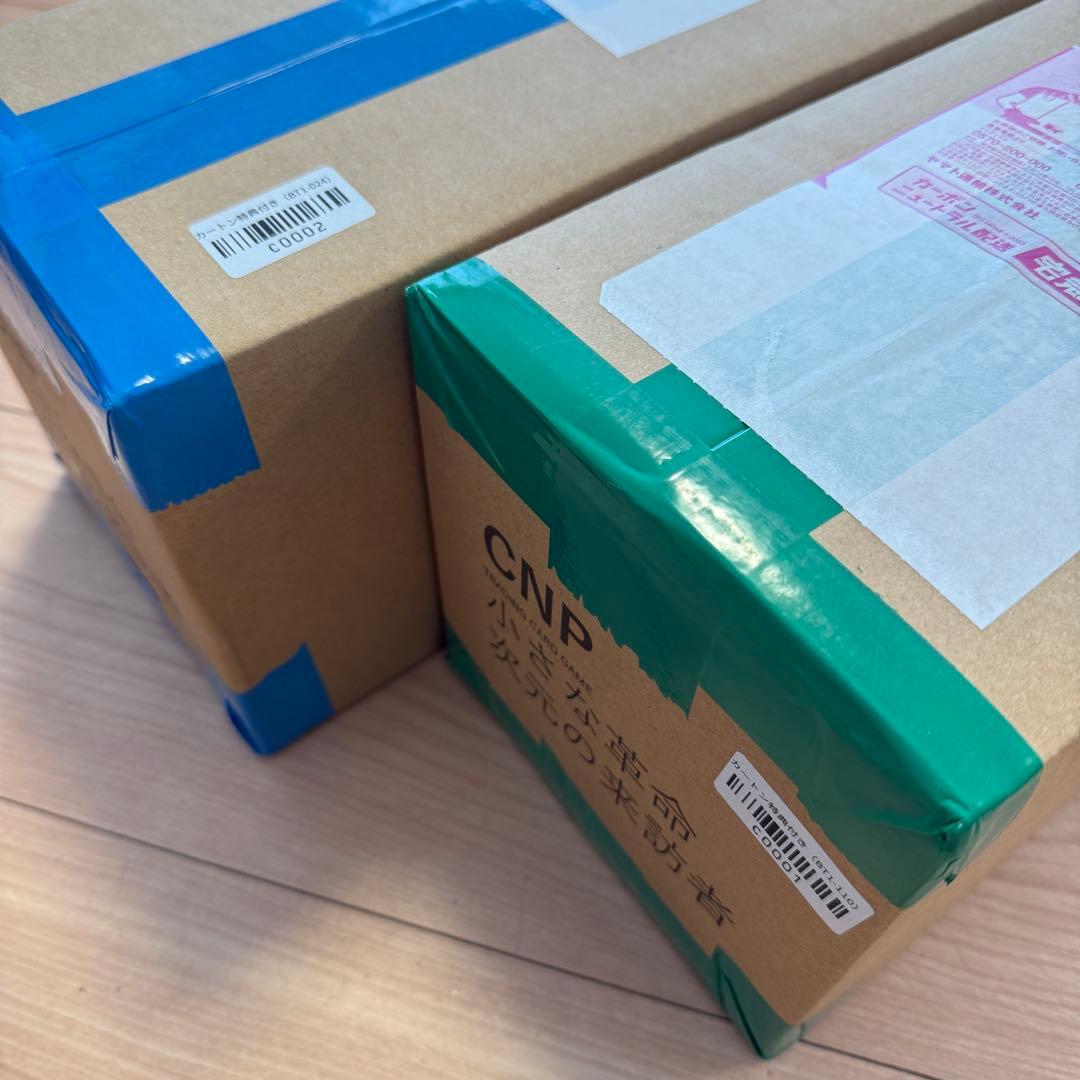 【新品未開封】CNPトレカ 2カートン 各10BOX入り 緑/青 各1箱
