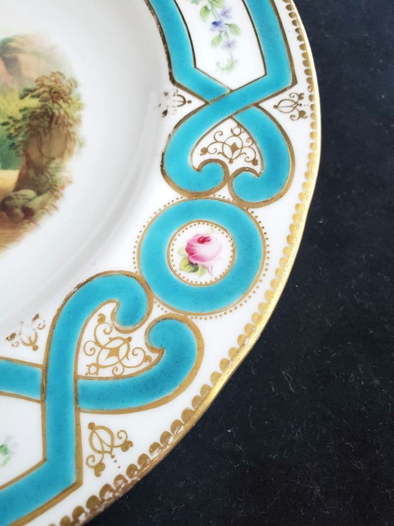 19世紀後半頃 ハンドペイントの絵皿 B