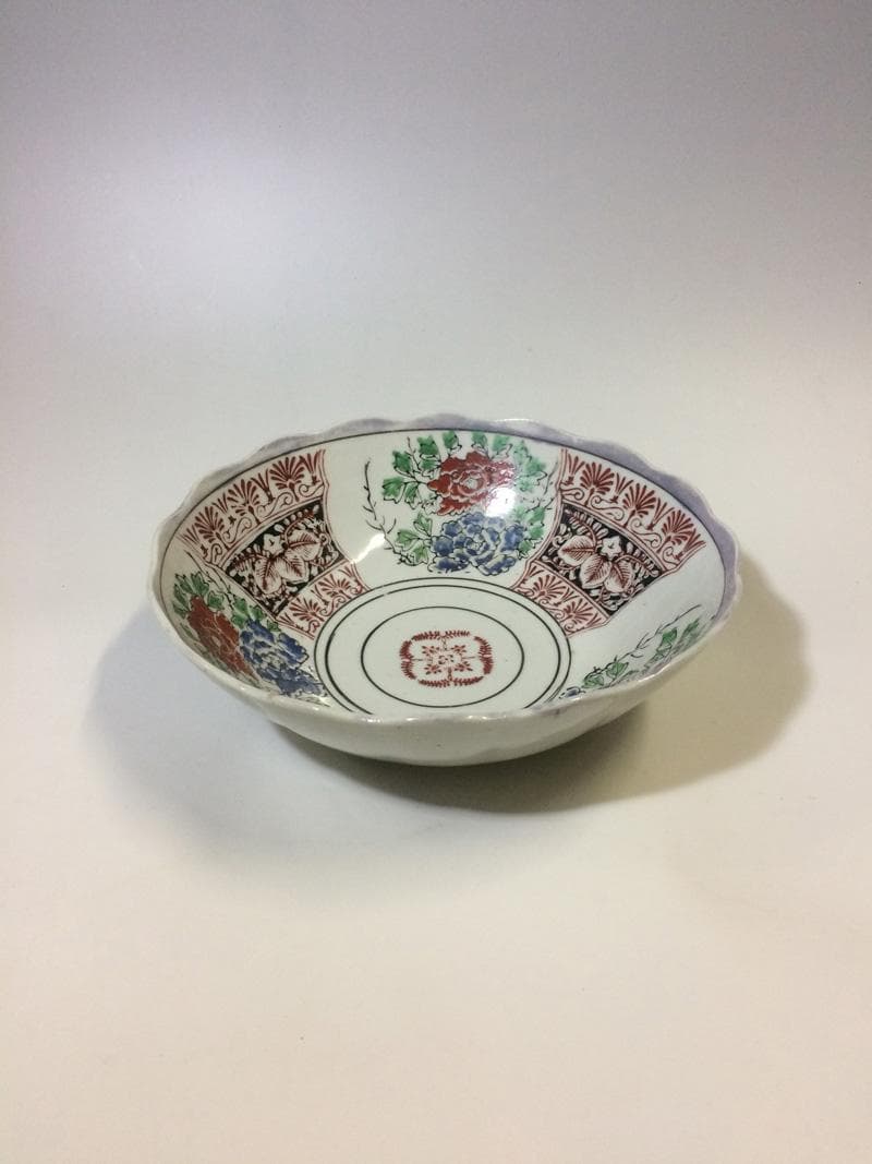 ★幕末～明治★　古伊万里　染錦　深鉢＿2/寿