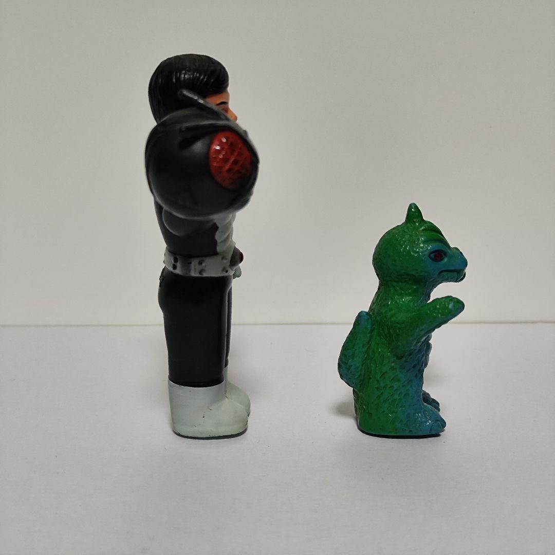 面取れ　ツクダ　仮面ライダー＆トカゲロン指人形セット　当時もの!!