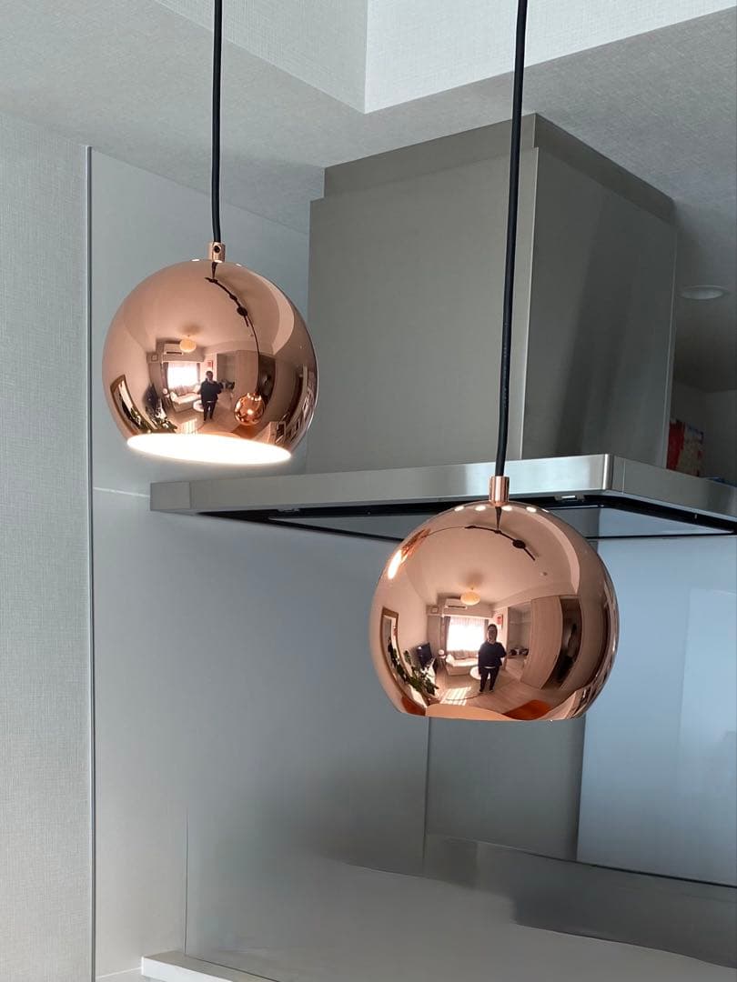 BoConcept Ball ペンダントライトゴールド（2個)&レール　セット