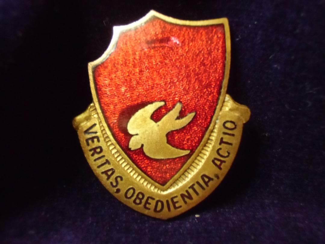 ★１９４０年代＊アメリカ軍＊陸軍＊第４６野戦砲兵大隊ＤＩ/クレストバッジ（実物）