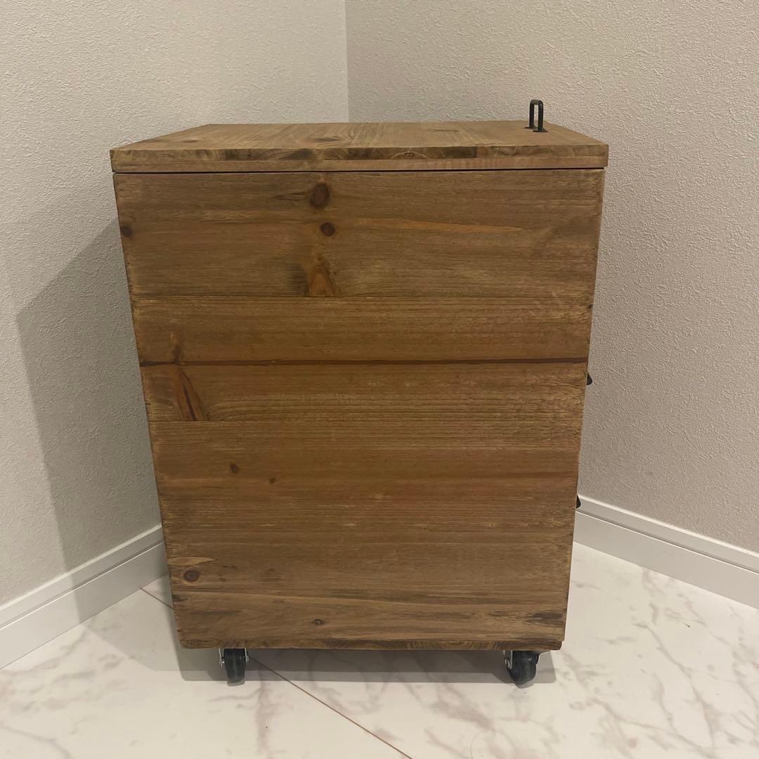 スタジオクリップ　メイクボックス　収納棚　木製　インテリア　ミラー　キャスター付