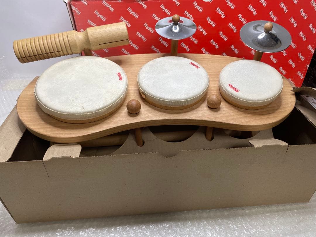 美品【Rhythm poco】リズム・ポコ ドラムセット　木製