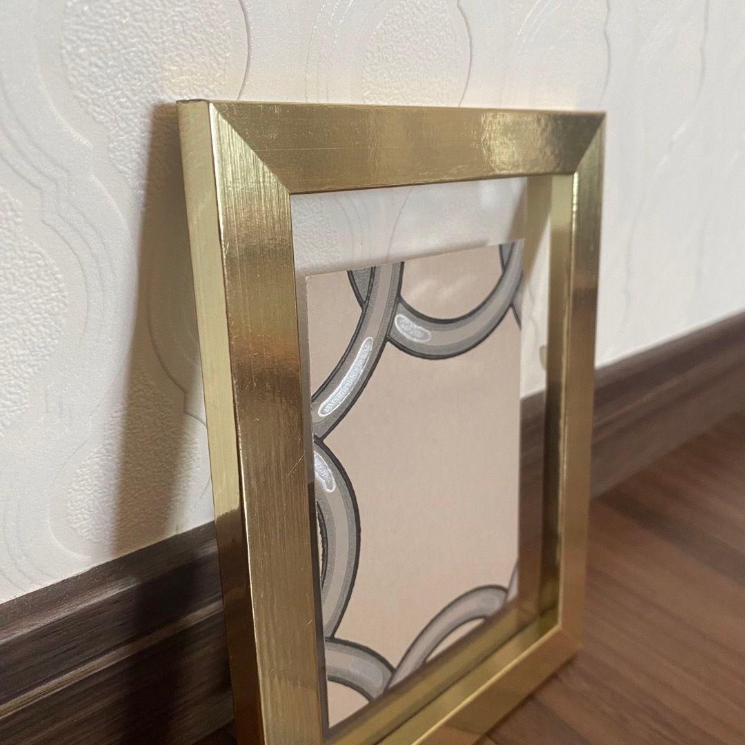 ゴールド金属製写真額縁2つセット