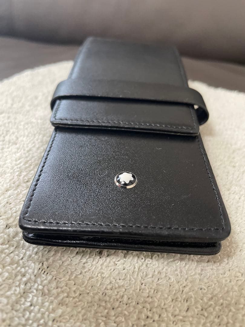 ◾️MONT BLANC モンブラン ◾️黒レザーペンケース ◾️シエナ 3本差し◾️