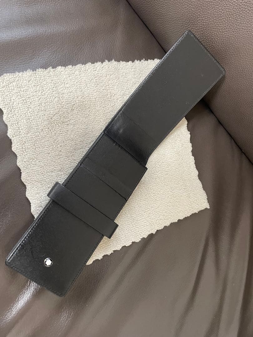 ◾️MONT BLANC モンブラン ◾️黒レザーペンケース ◾️シエナ 3本差し◾️