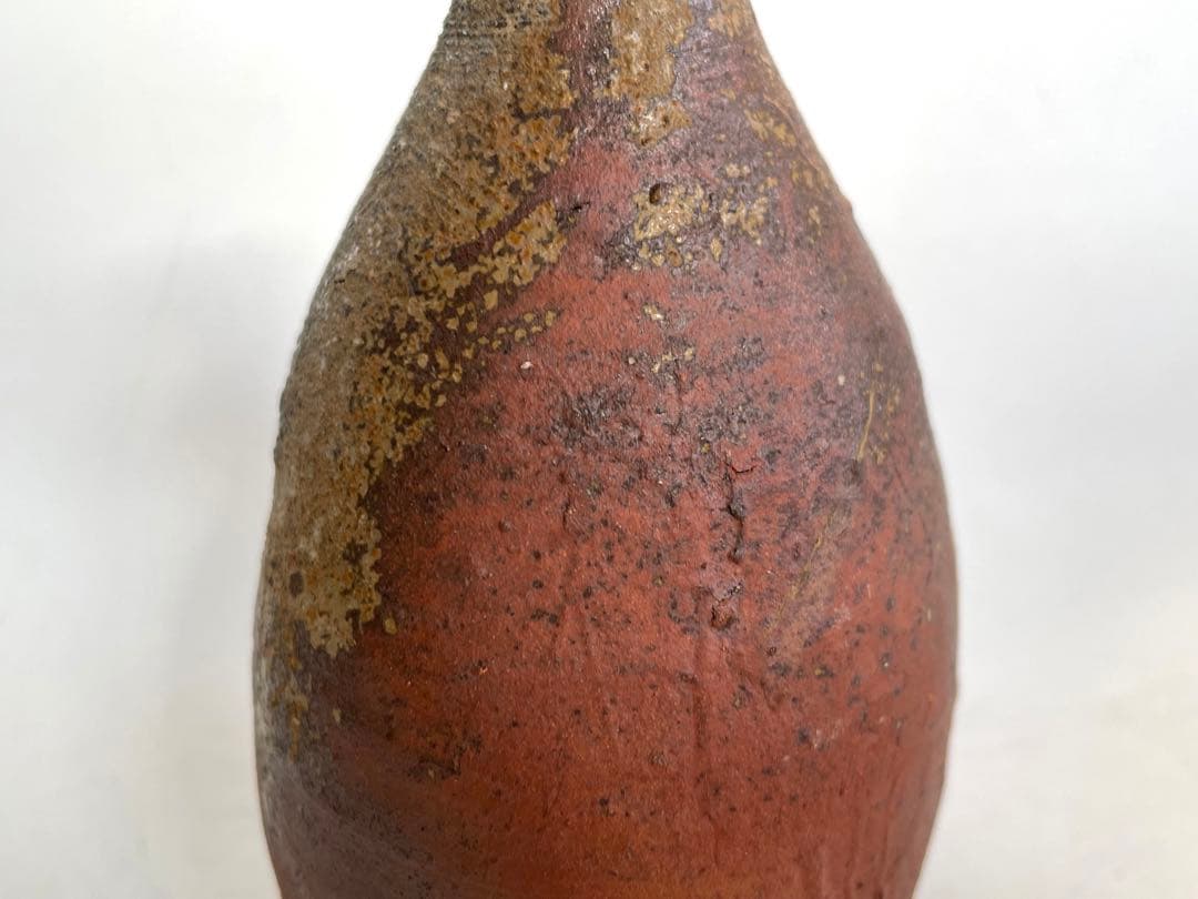 陶芸家　作家物　辻村塊　焼締徳利　酒器　共箱　辻村史朗