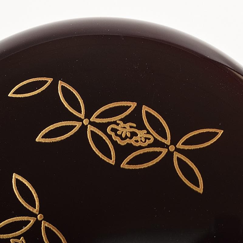 茶道具　塗師　中村宗哲作　七宝絵　万寿香合　共布　即中斎極め箱　M　R7492