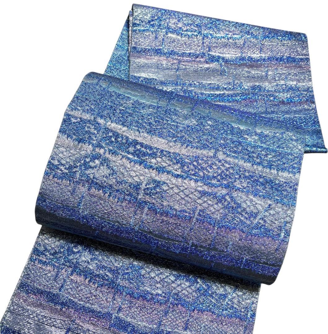 A 204美品袋帯 六通柄 織の宝石佐波理綴　実新特許確定済 志摩半岛定