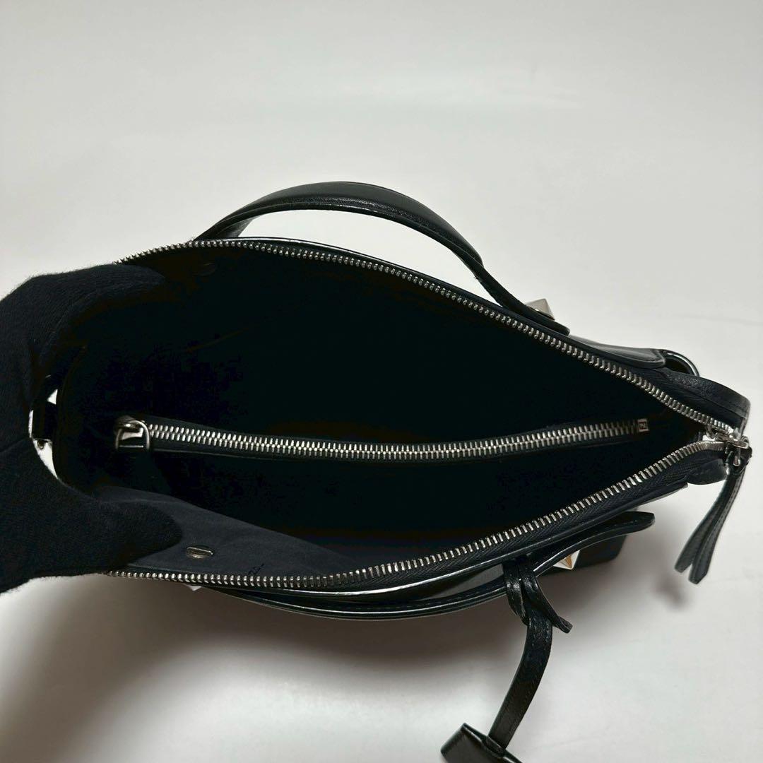 u77【極美品】保存袋付　フェンディ　バイザウェイ　ミディアム 黒　2way.