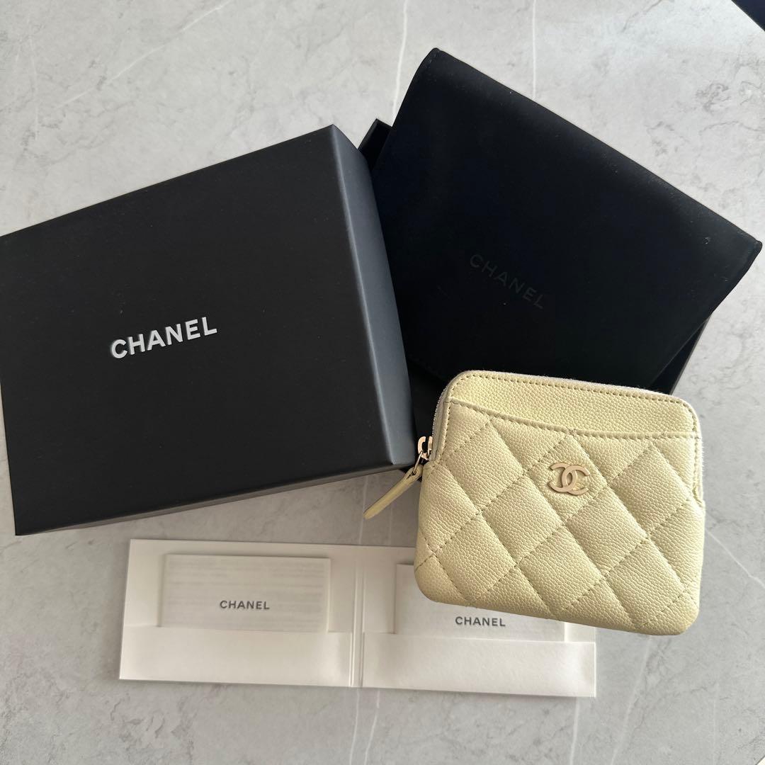 【希少カラー】シャネル　キャビアスキン　ケース　ミニ財布　カードケース