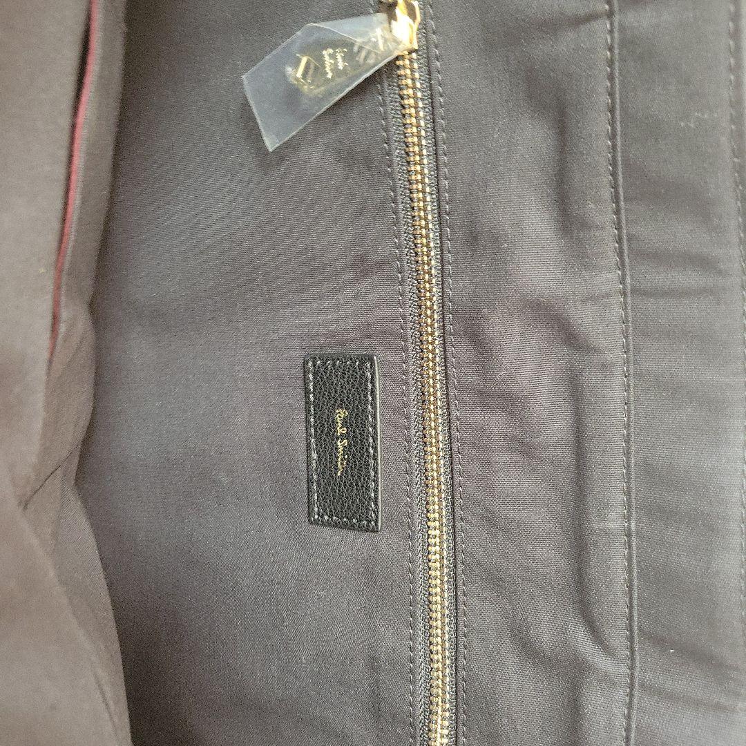 ポールスミス トートバッグ A4収納可　ストライプ 肩掛け ブラック　ビジネス