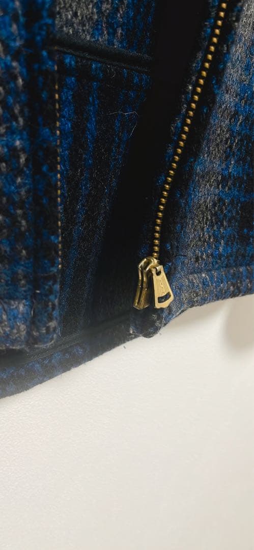 Cushman ウールジャケット 青黒チェック　Sサイズ