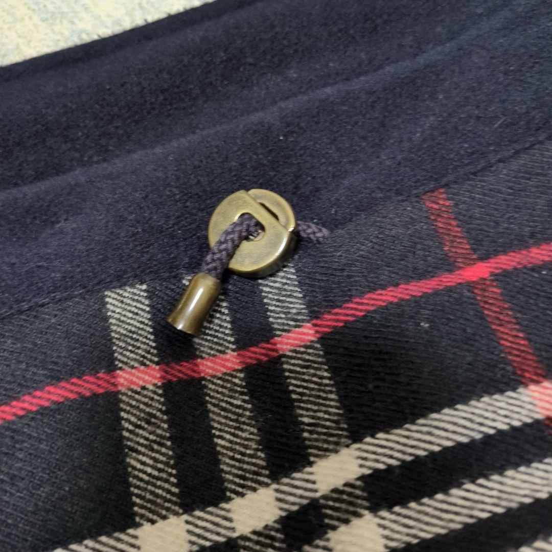 バーバリーズ ウール スタンドカラーブルゾン カシミヤ混 ノバチェック ネイビー