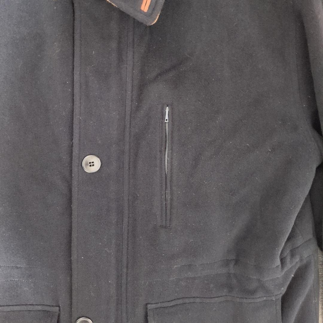 バーバリーズ ウール スタンドカラーブルゾン カシミヤ混 ノバチェック ネイビー