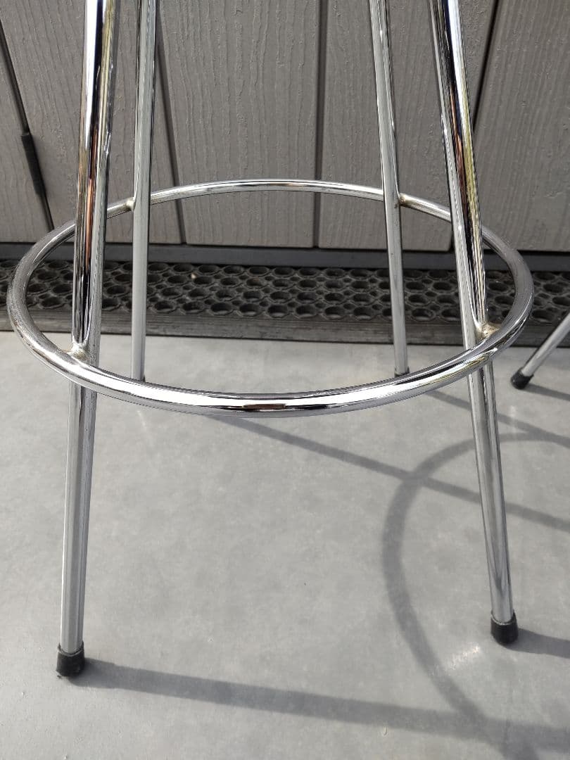 【引き取り】ステンレス スツール チェアー 2脚セット カウンター 植物台