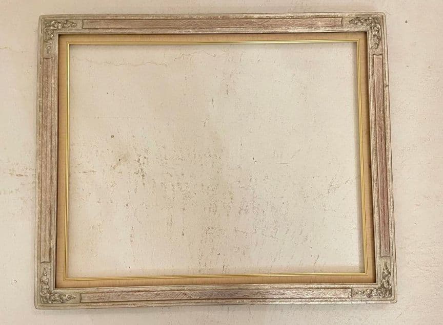 大きいアンティーク木製フレーム額縁