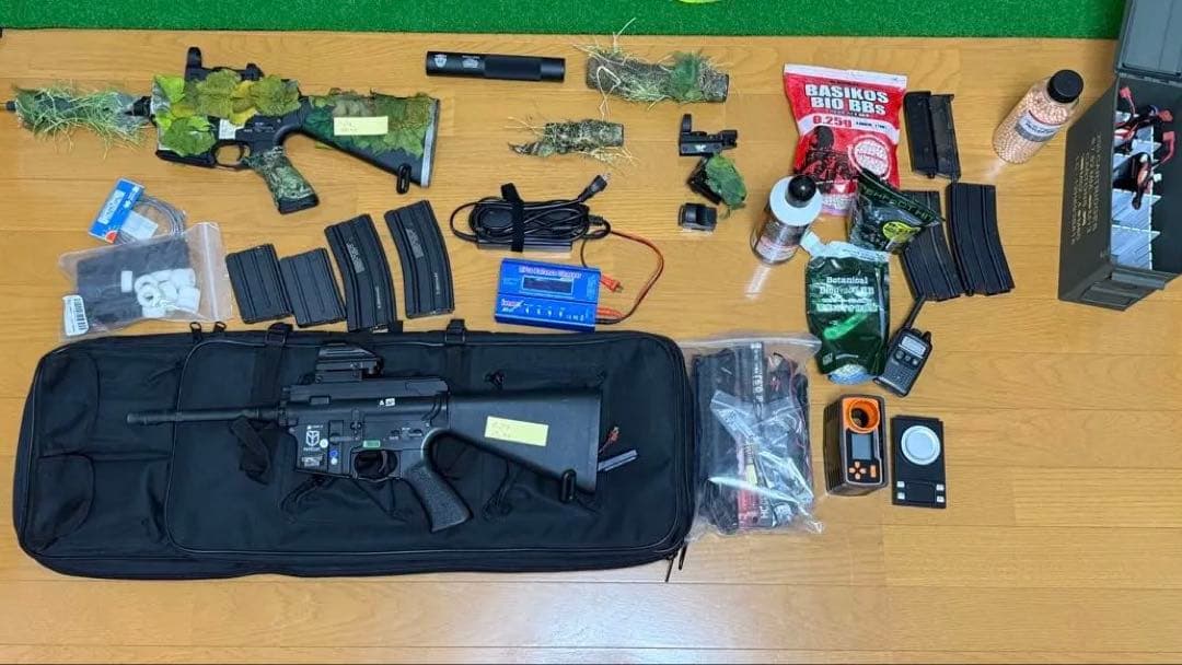 エアソフトガンセット カモフラージュ付き