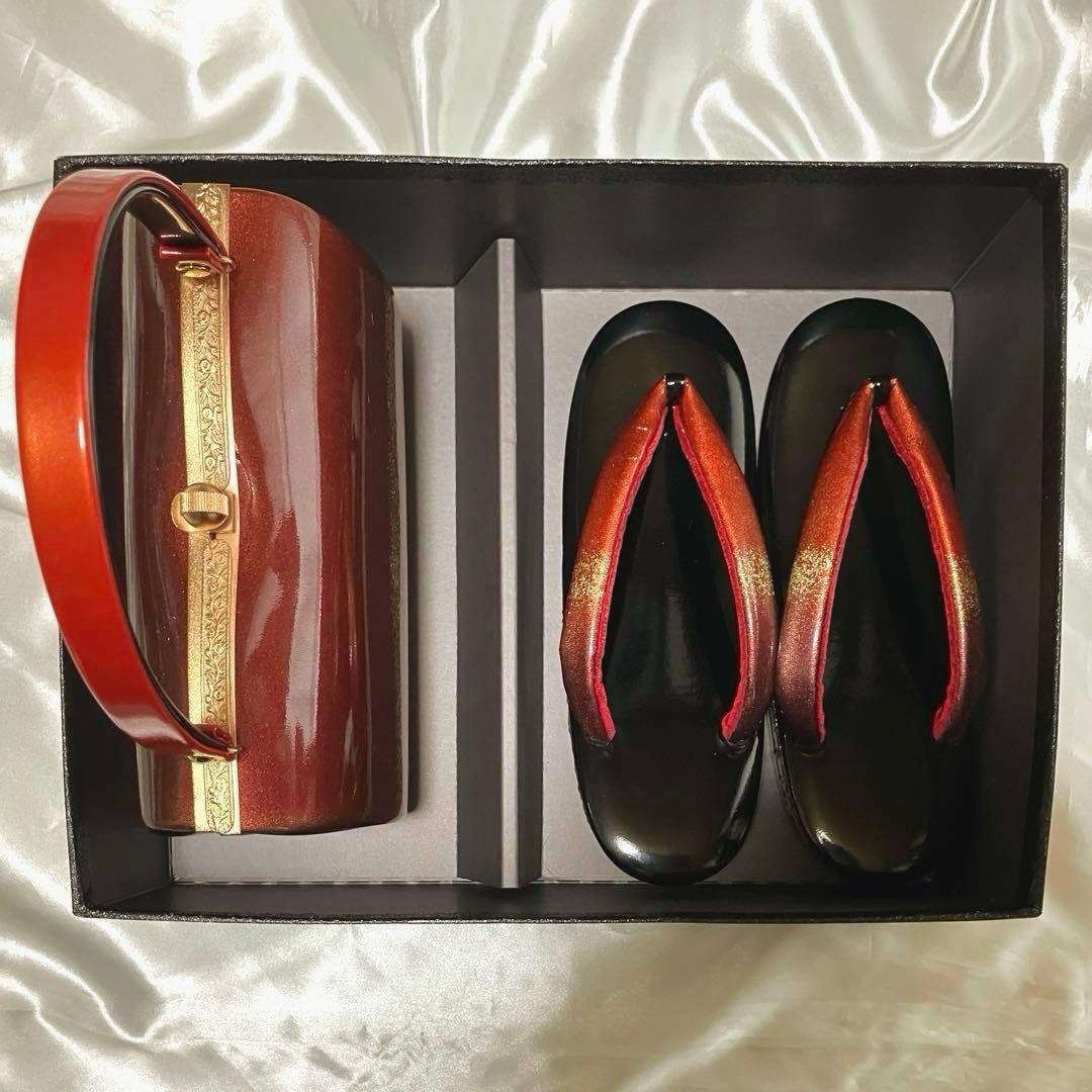 【株式会社なみき】和装用バッグと草履セット❤︎成人式　結婚式　箱入り