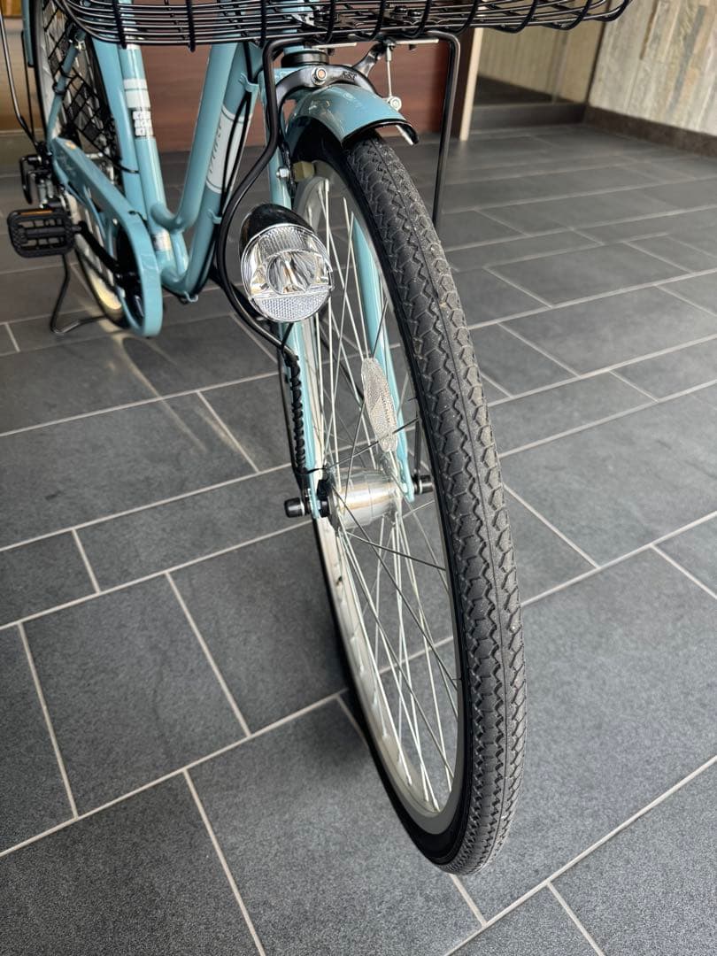 シティサイクル ブルーグレー　シオノ　26インチ　バスケット付き