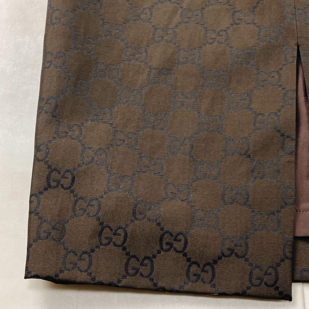 極美品 GUCCI GG柄 モノグラム スカート フロントポケット 40 L