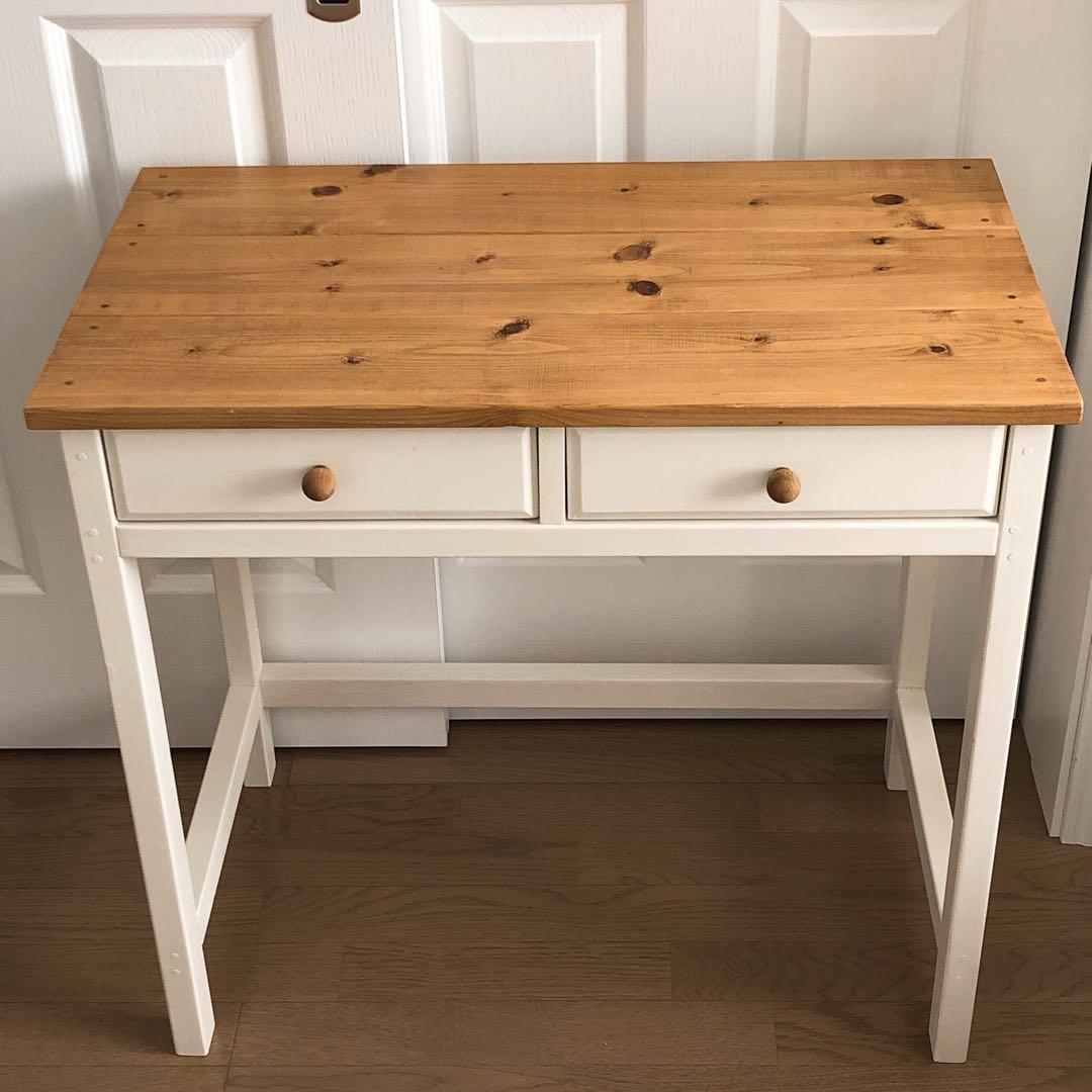 ハンドメイド　ナチュラル　デスク　机　木製　ホワイト　インテリア　勉強机　学習机