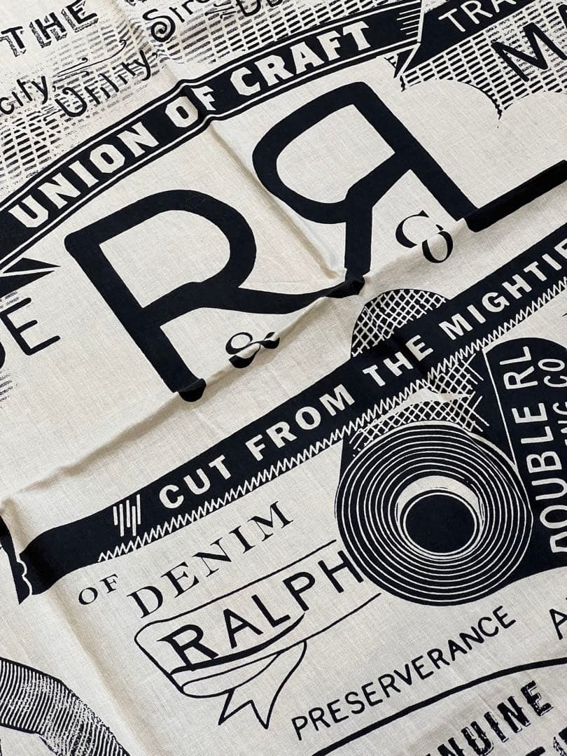 【希少/archive】新品同様DOUBLE RL バンダナ大判スカーフハンカチ