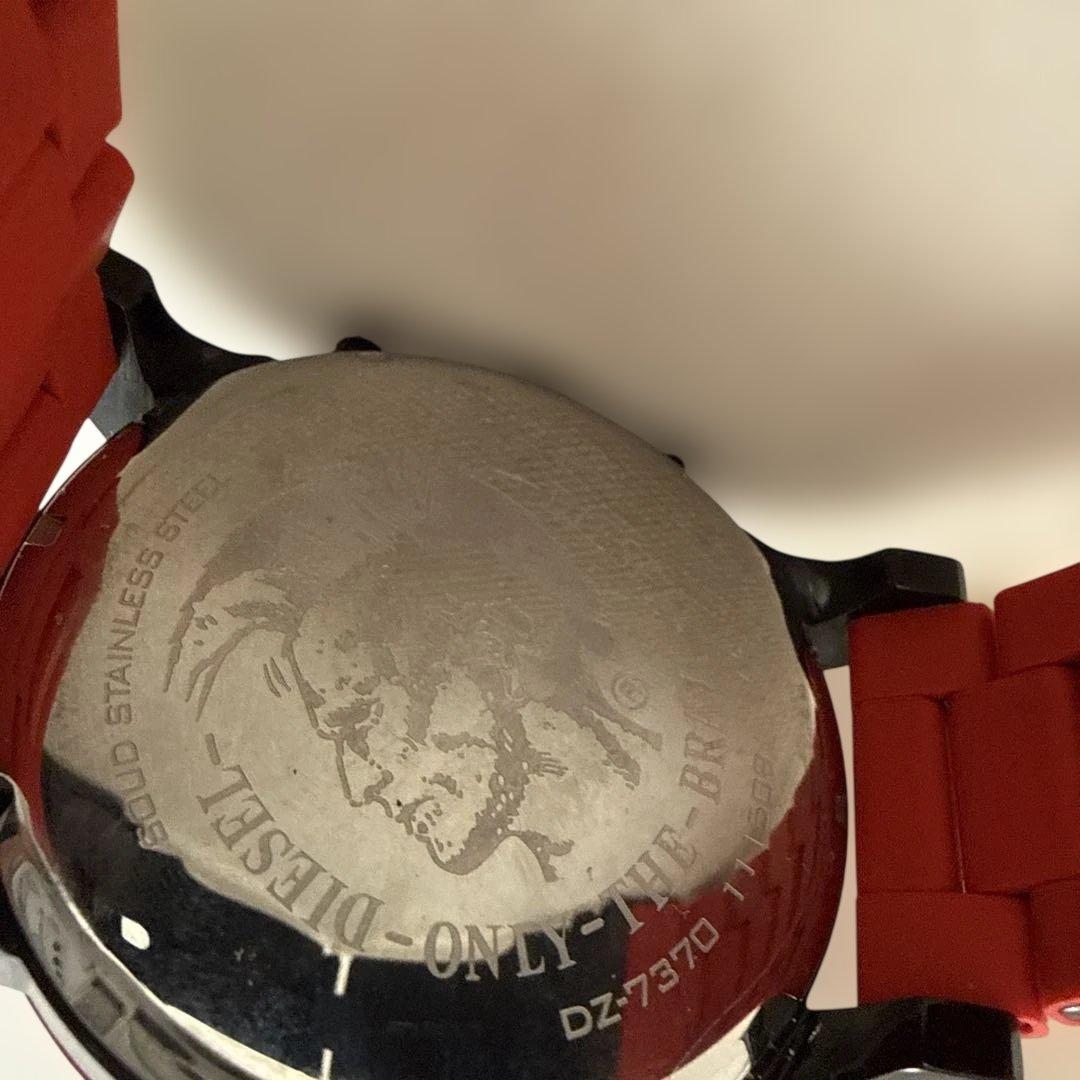 DIESEL DZ-7370 Mr. Daddy2.0 赤 クロノグラフ