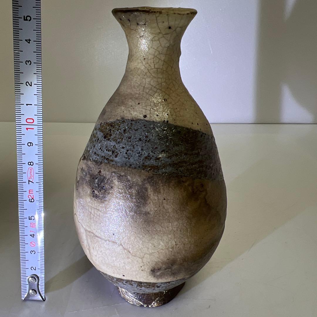 古代　鶏龍山　徳利　木箱付　高さ15.7㎝　東Y7-1226☆2Fトヒコ