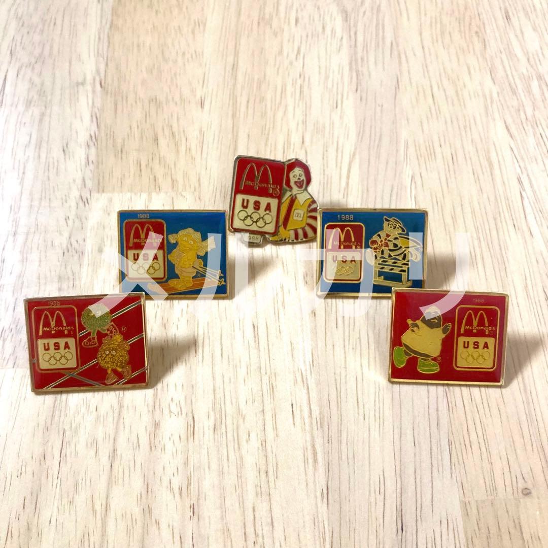 マクドナルド ソウルオリンピック USA ピンバッジ　フルセット　希少