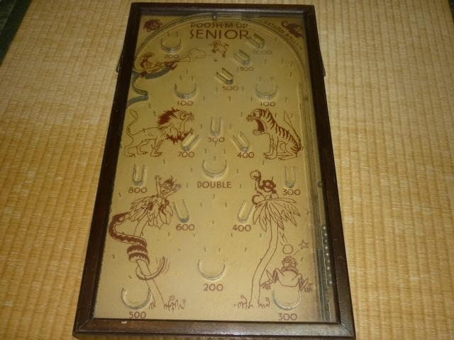 ◆極希少 美品 1930年頃 米国製◆木製卓上ピンボール サファリ