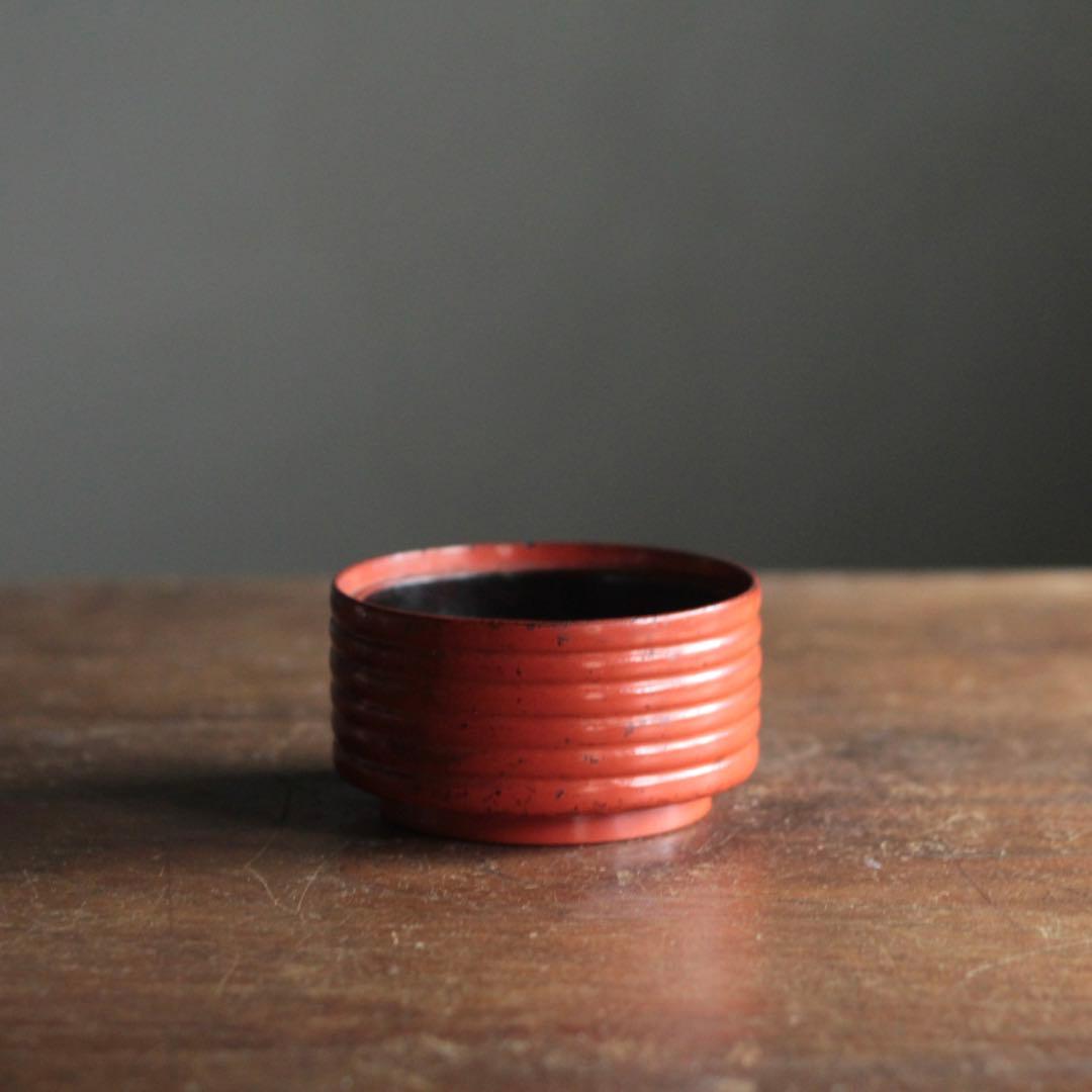 朱塗り 半筒椀 容器 徳利袴 古美術 漆器 古道具 アンティーク