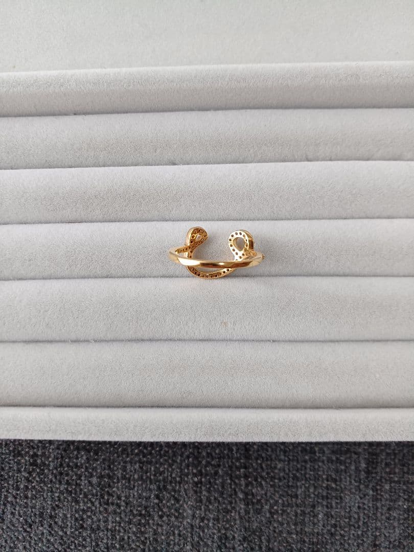 odul　モアサナイトDRAWING RING　ゴールド