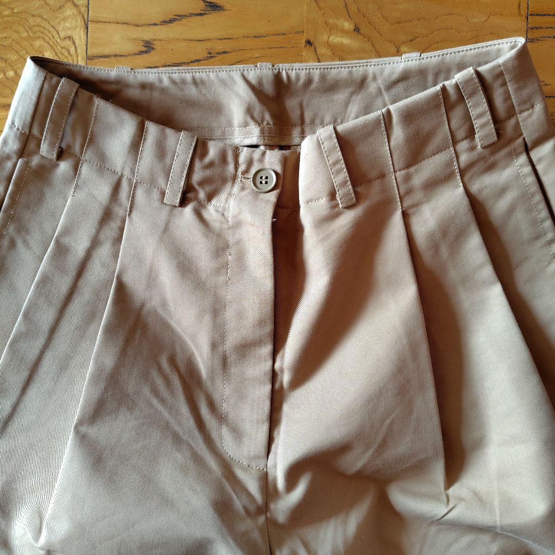 another S ベージュ タック入りワイドチノパン/S★新品・未使用タグ付き