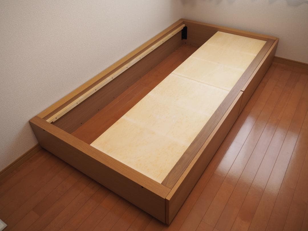 無印良品　収納ベッド　シングル　オーク材