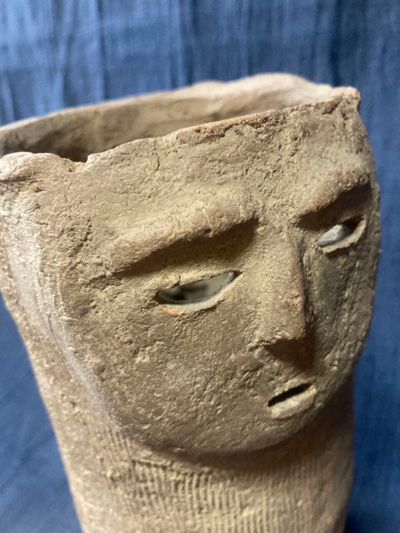 円筒人面埴輪　埴輪　古墳時代　発掘品　出土