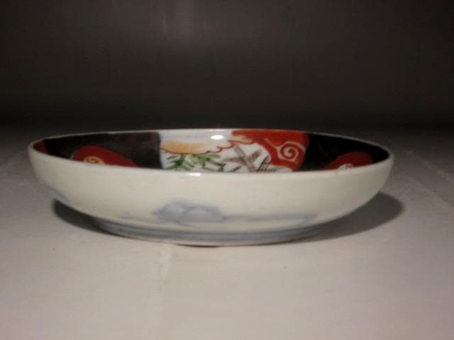 古伊万里赤絵銘々皿五客　美しい作品 r298