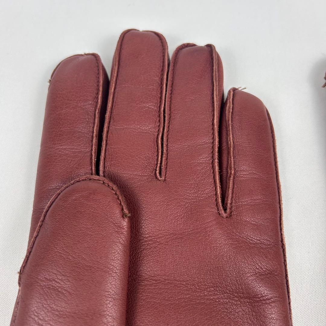 【未使用】デンツ グローブ 羊革 ラビットファー 23cm イングリッシュタン