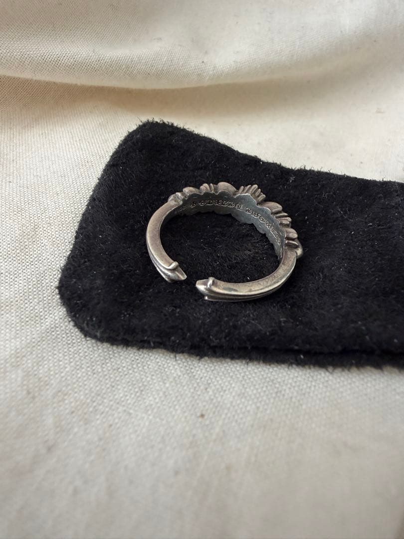 クロムハーツ ベビークラシックダブルフローラルクロスリング 20号