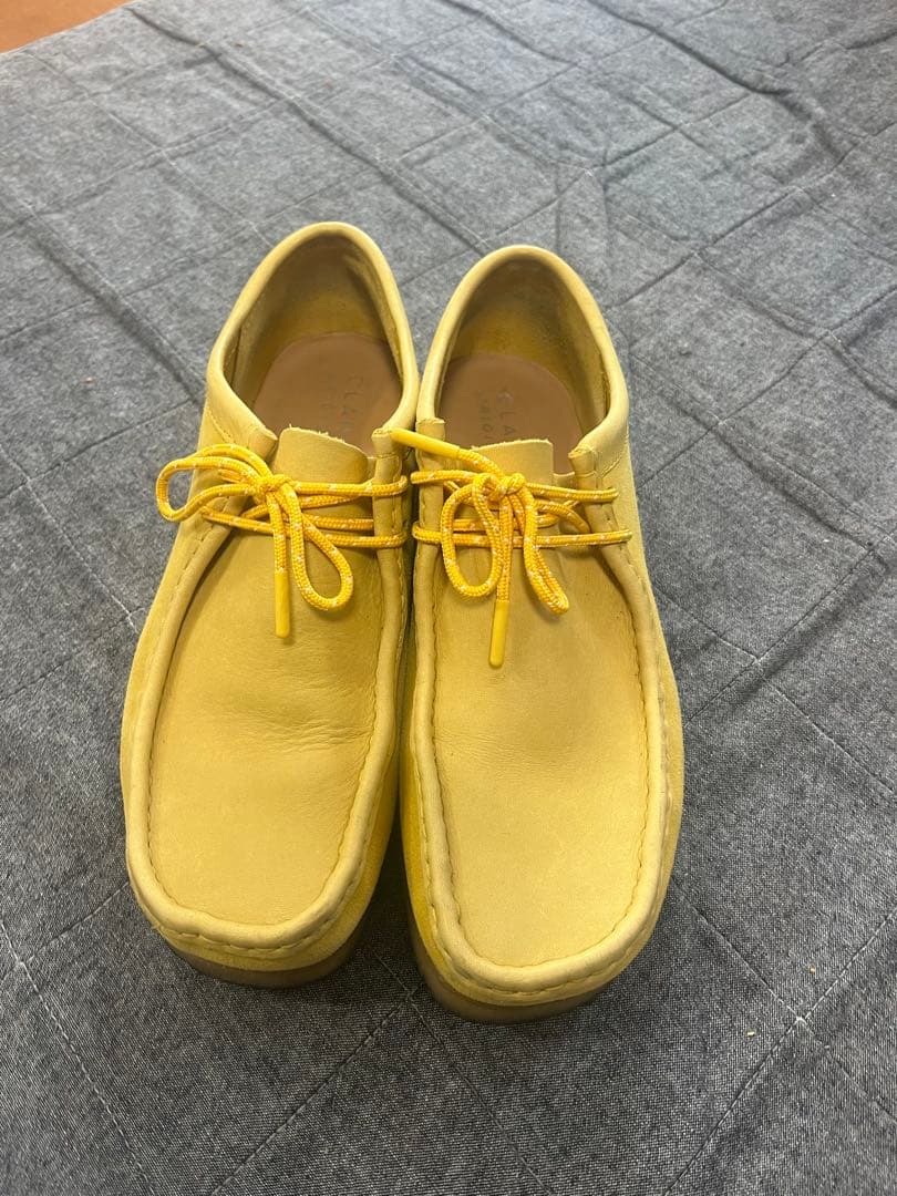 Clarks ORIGINALS ワラビー イエロー スエード 26.5cm