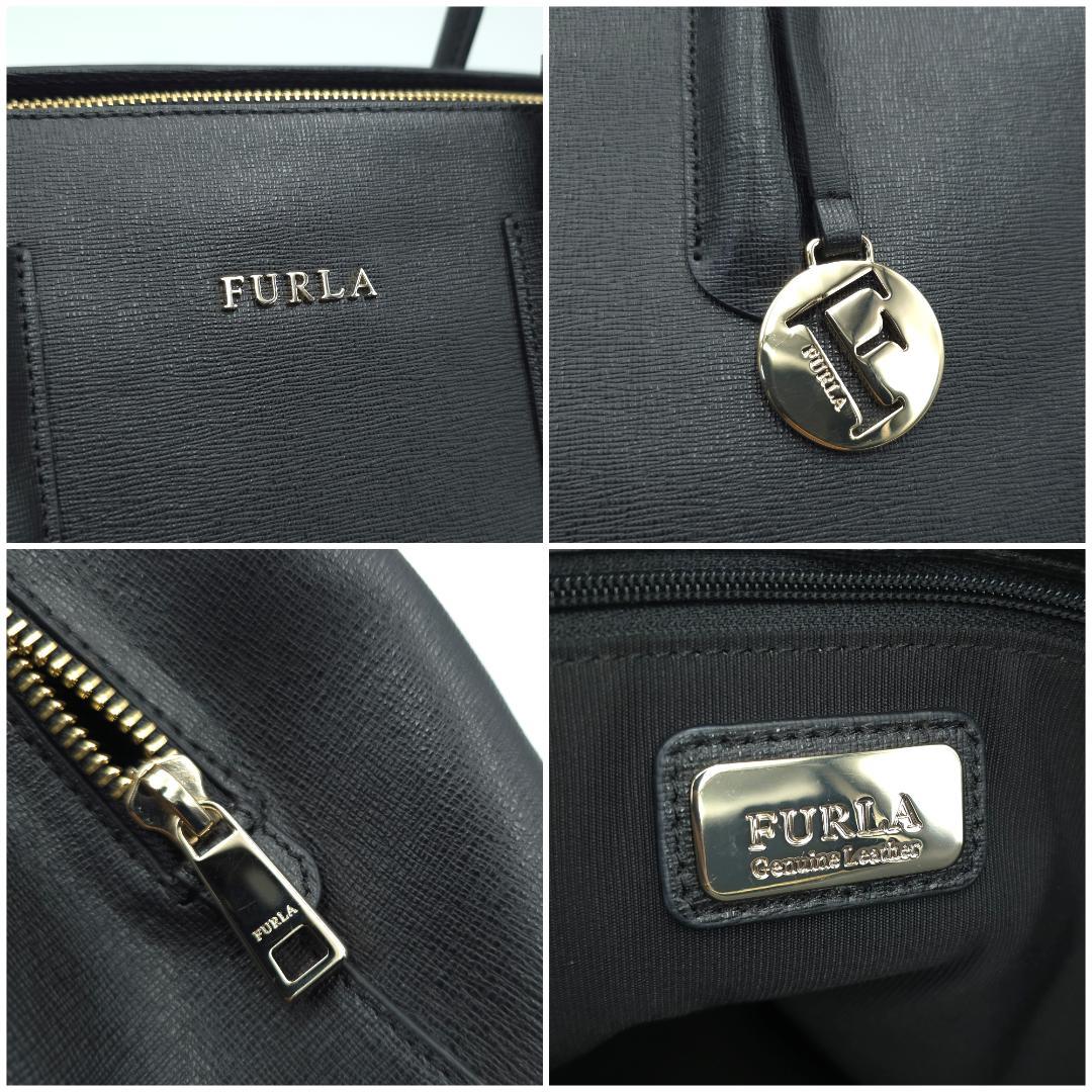 未使用 FURLA フルラ 2WAY テッサ ハンドバッグ ショルダー ブラック