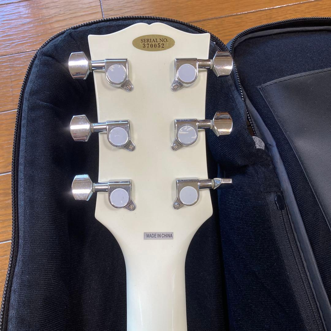 Mavis エレキギター ホワイト ギターケース付き