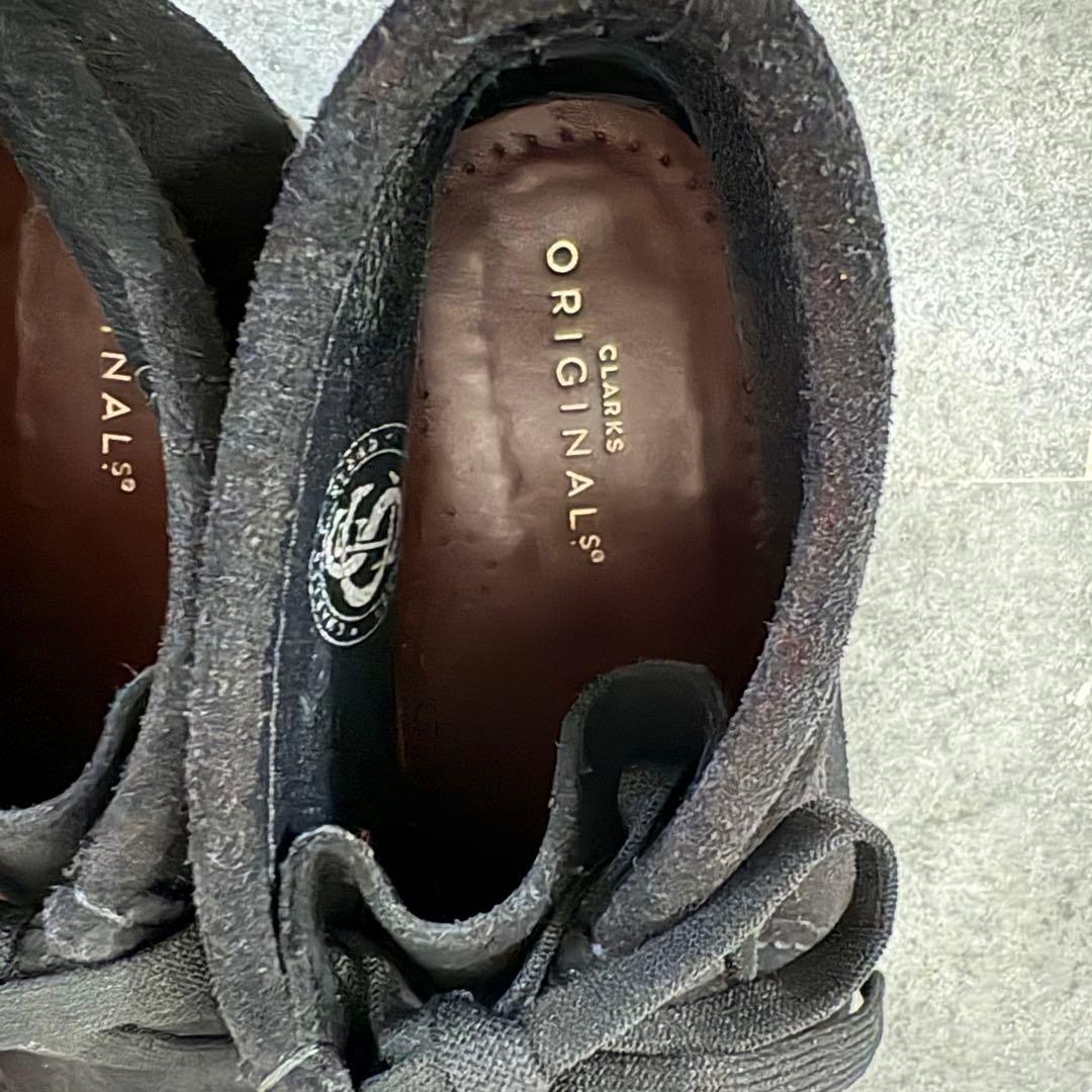 【美品】CLARKS ワラビーブーツ ブラック スエード UK7.5
