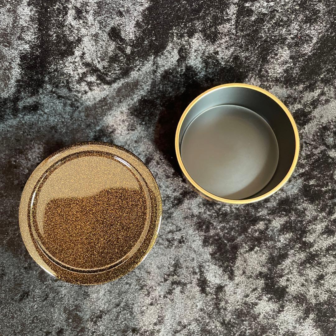 茶道具 中次棗　梨地塗　 吉祥小槌　羊の絵柄