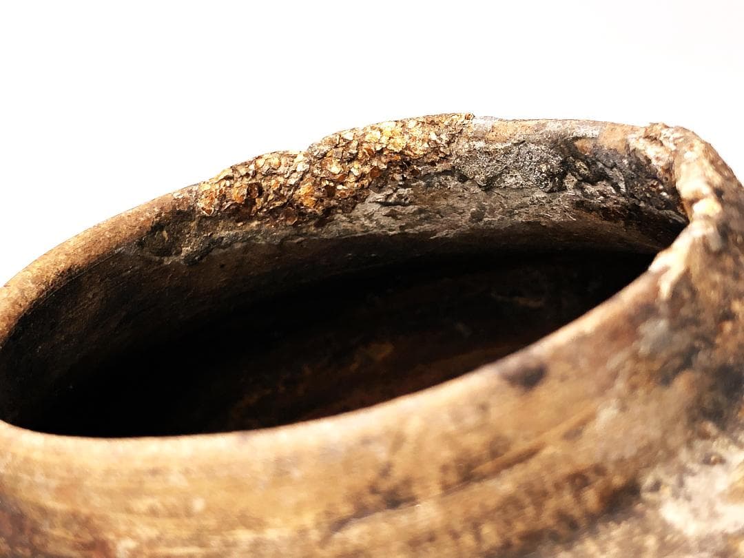 【 須恵器 壺 】　古墳～平安時代　後代金直し　炻器